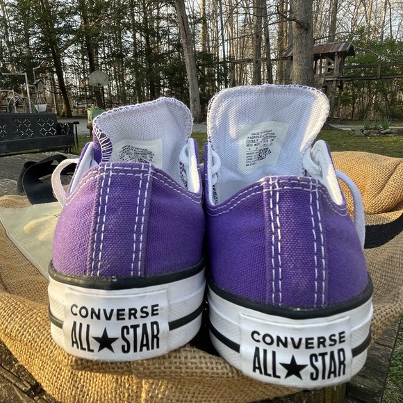 Converse Chuck Taylor All Star Low Top Purple M-4 W-6 Pre-Owned Unisex Sneaker - Picture 6 of 8